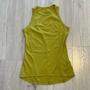 Arc'teryx Chartreuse Green Wool Blend Tank Top
